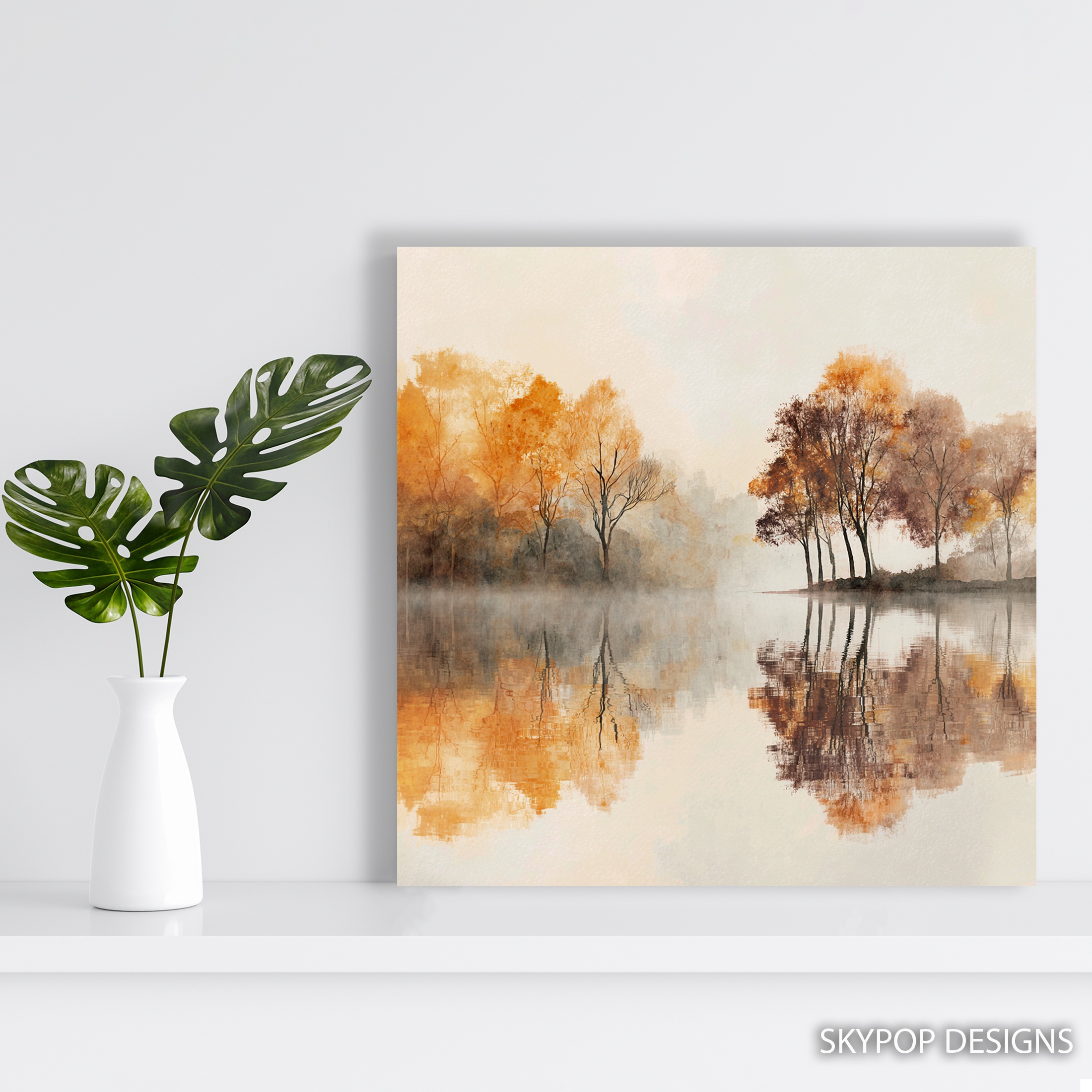5.jpg Autumn Reflection Lake Art
