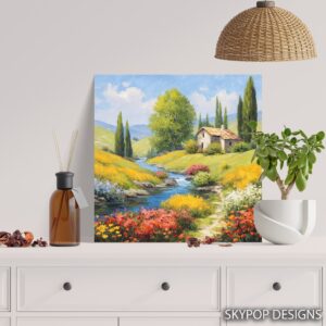 Tuscan Countryside Stream Art