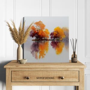 Autumn Reflection Lake Art