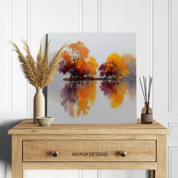 Autumn Reflection Lake Art