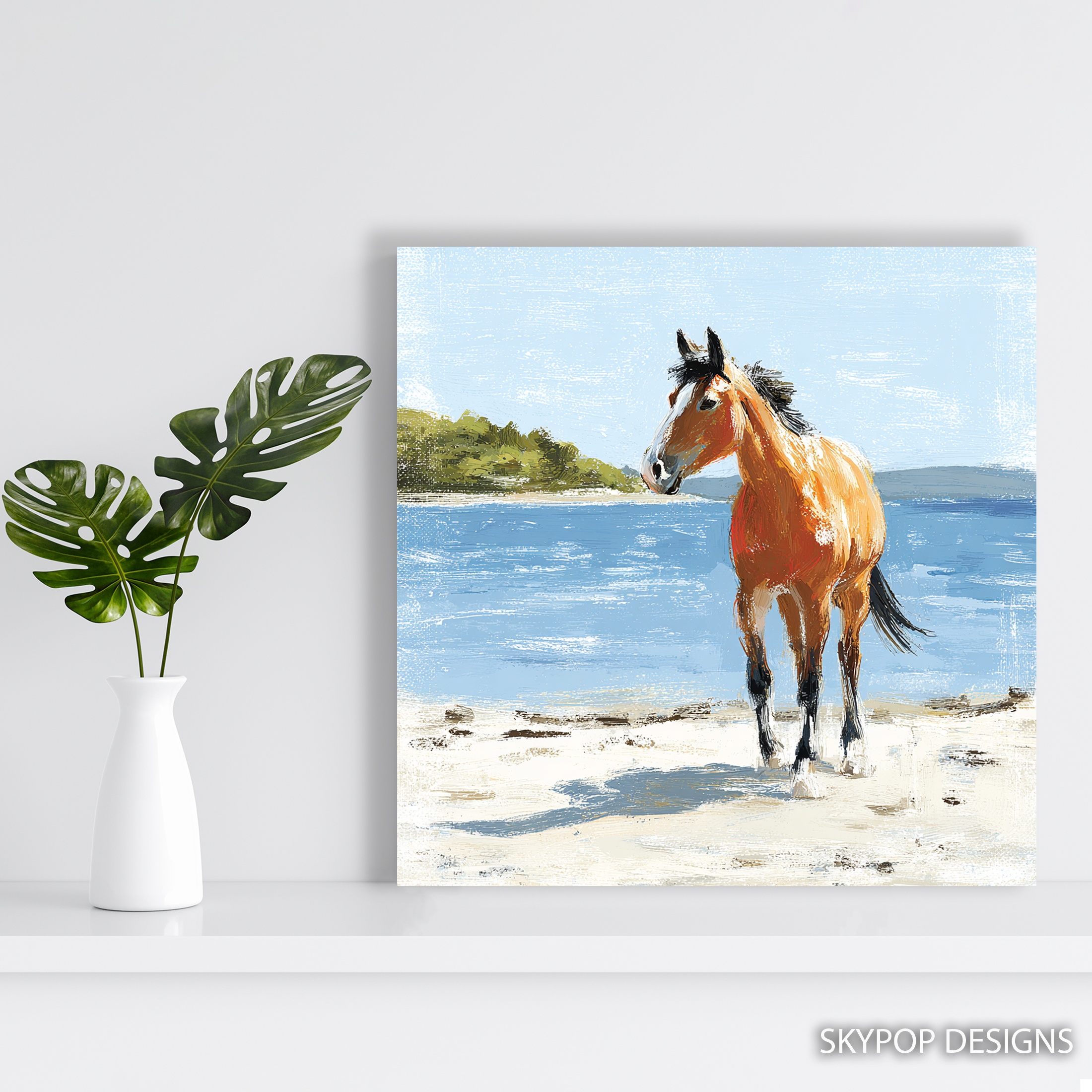 5.jpg Beach Horse Art