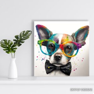 Dog With Glasses Art