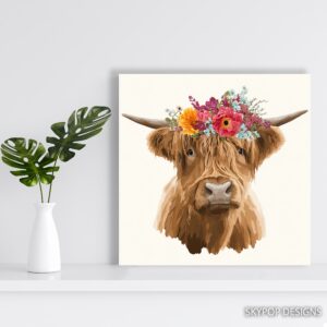 Highland Cow Art