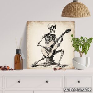 Skeleton Guitarist Art