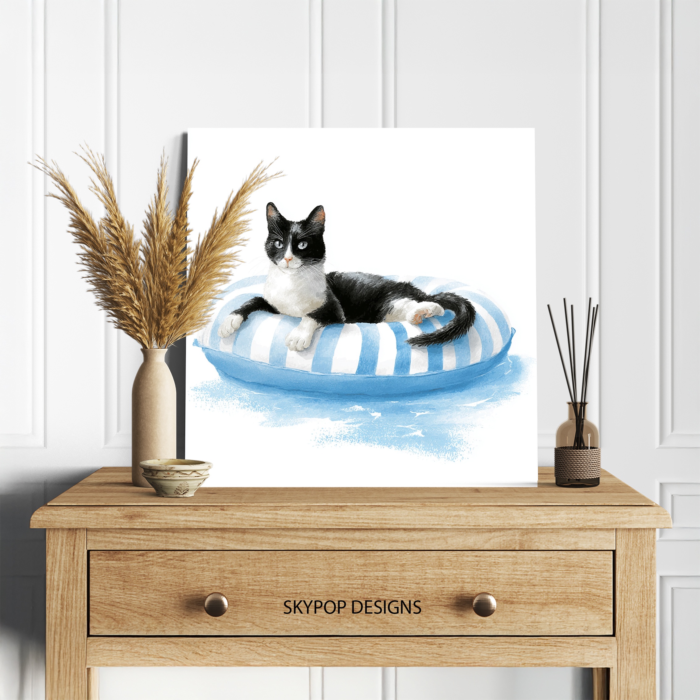 5.jpg Cat on Float Art