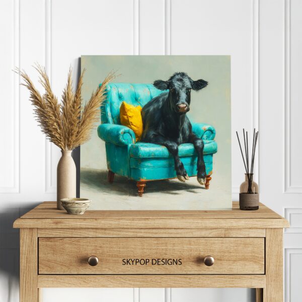 Cow on Couch Art