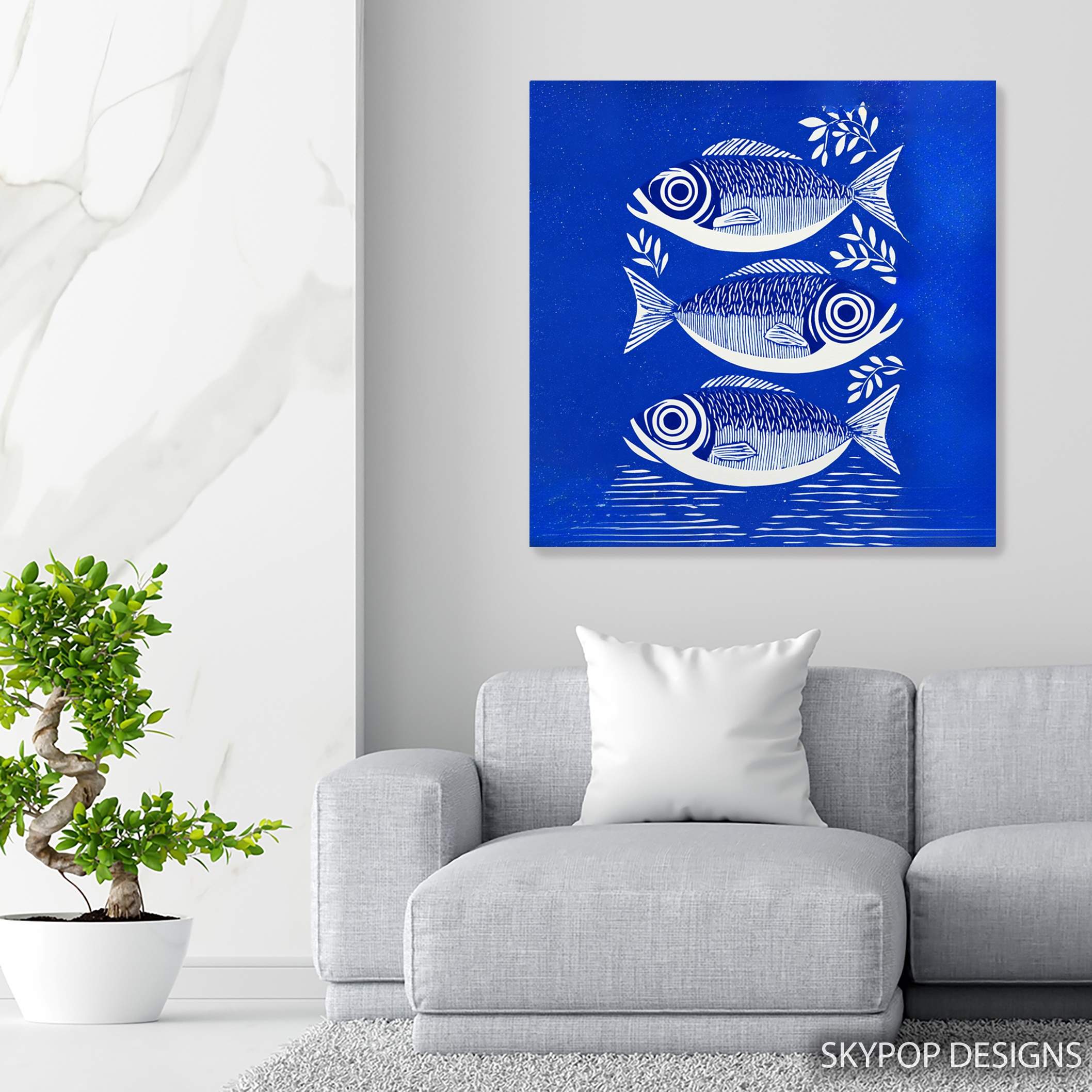 5.jpg Blue Fish Art