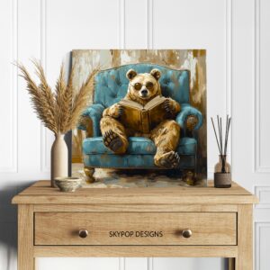 Bear Reading Art