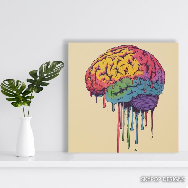 Colorful Brain Drip Art
