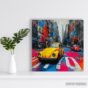 New York Beetle Taxi Art