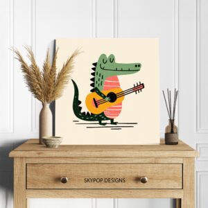 Crocodile Guitar Art