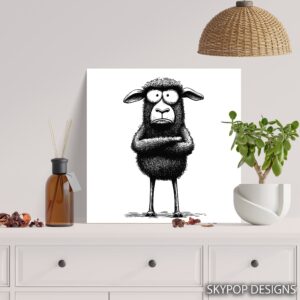 Grumpy Sheep Art