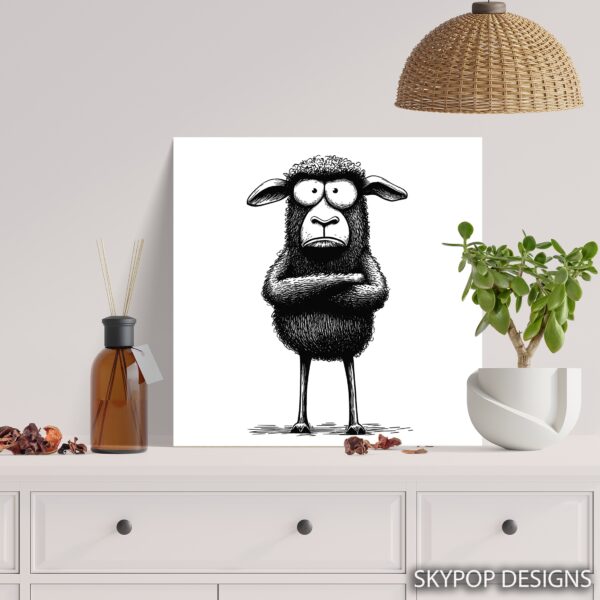 Grumpy Sheep Art