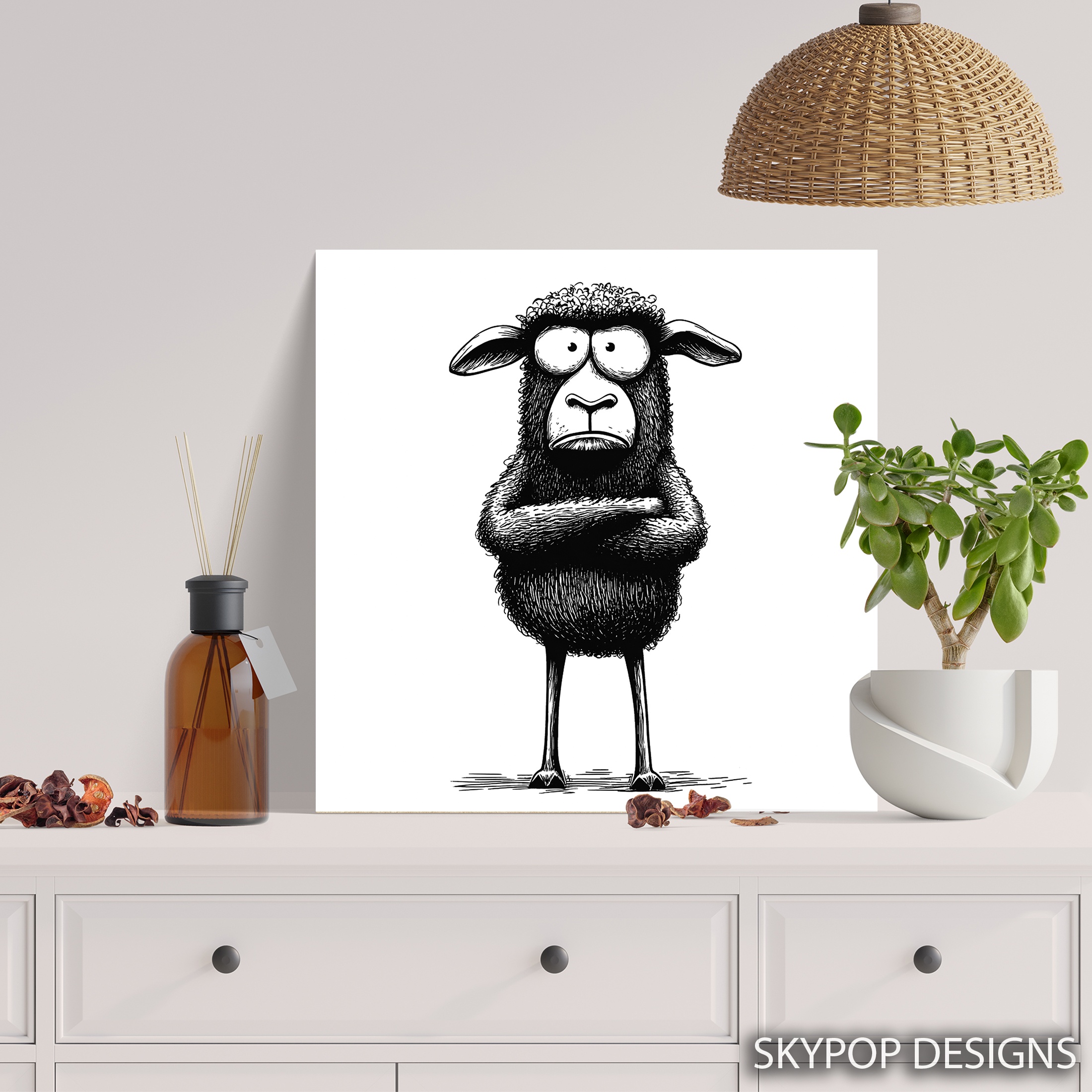5.jpg Grumpy Sheep Art
