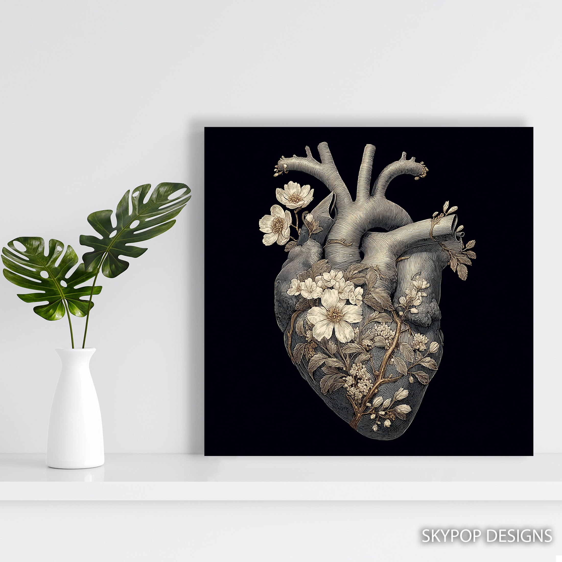 5.jpg Blooming Heart Anatomy Art
