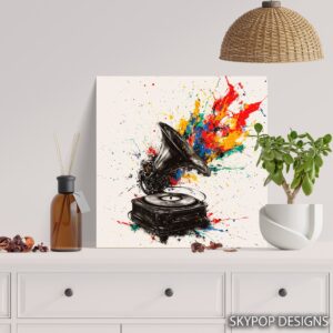 Gramophone Explosion Art