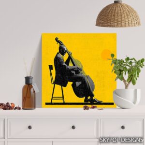 Jazz Bass Player Art