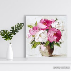 Pink Peony Bouquet Art