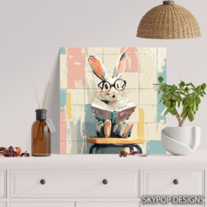 Bunny Reading Art