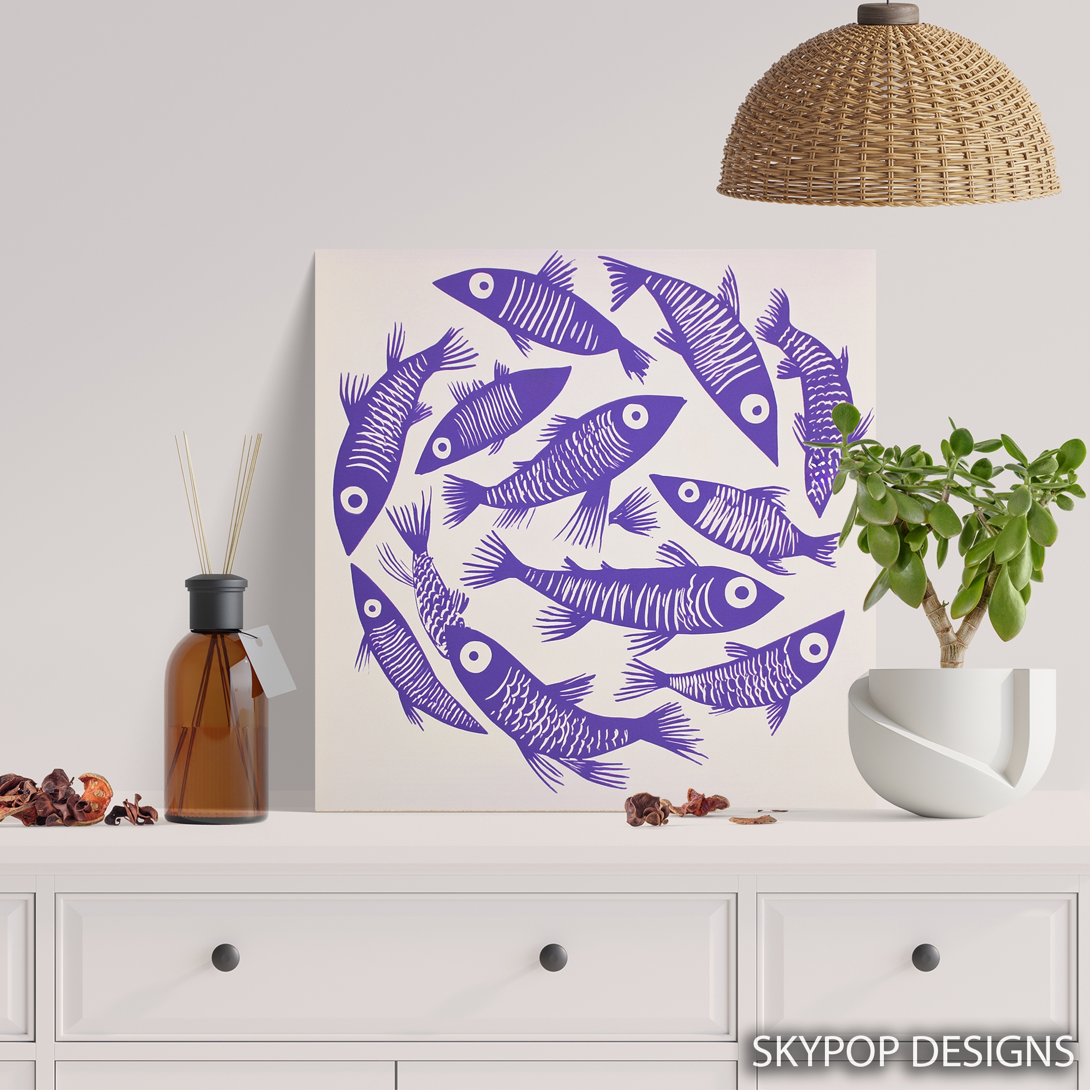 5.jpg Purple Fish Art
