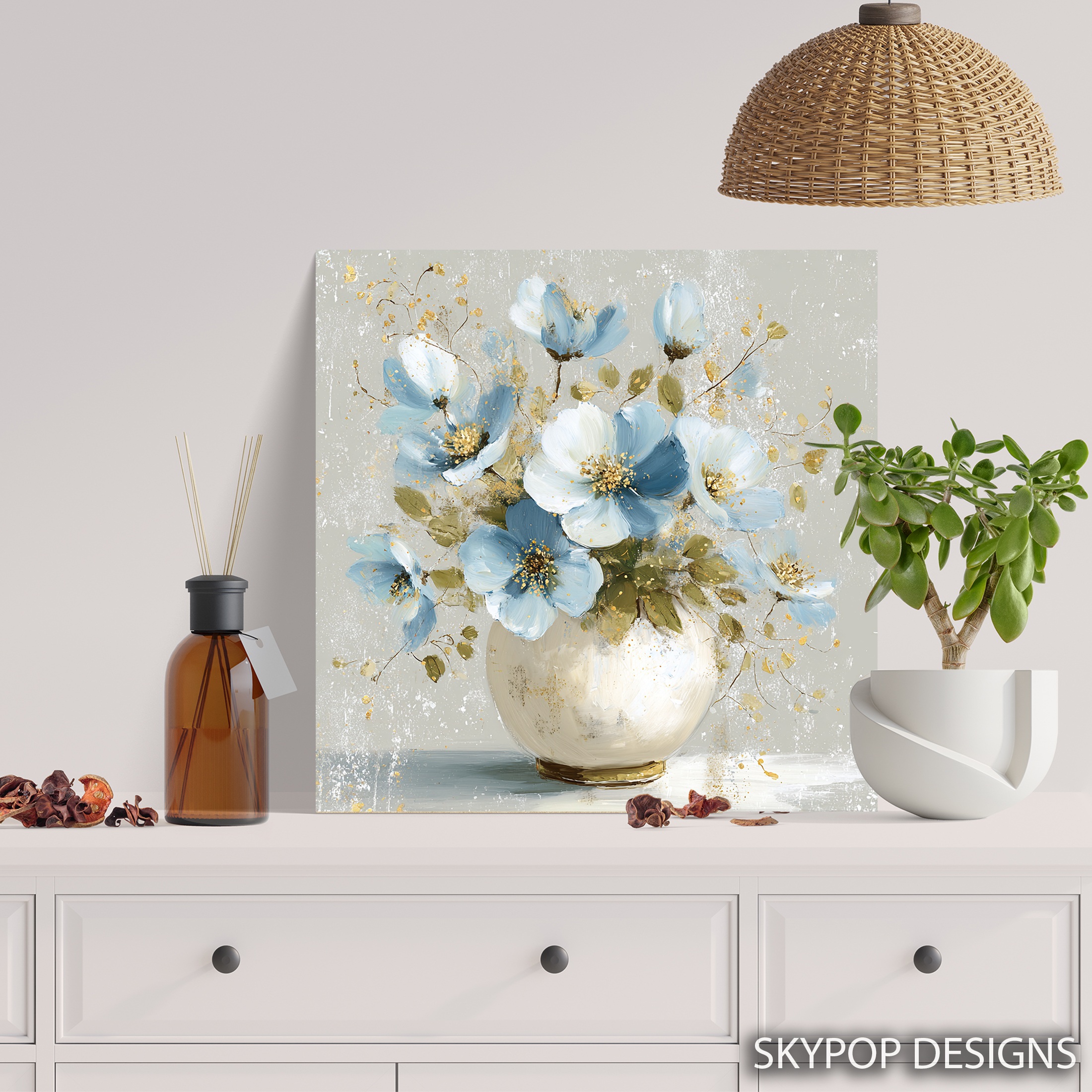 5.jpg Blue Blossoms Vase Art