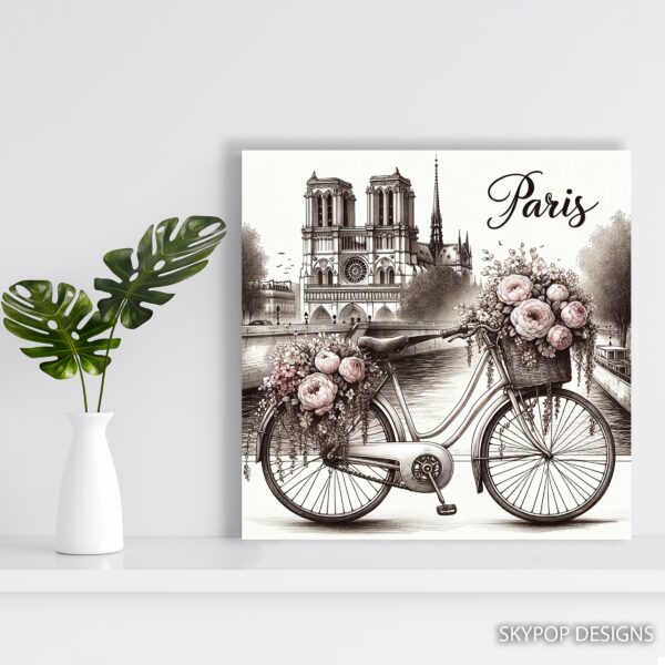 Vintage Paris Bicycle Art