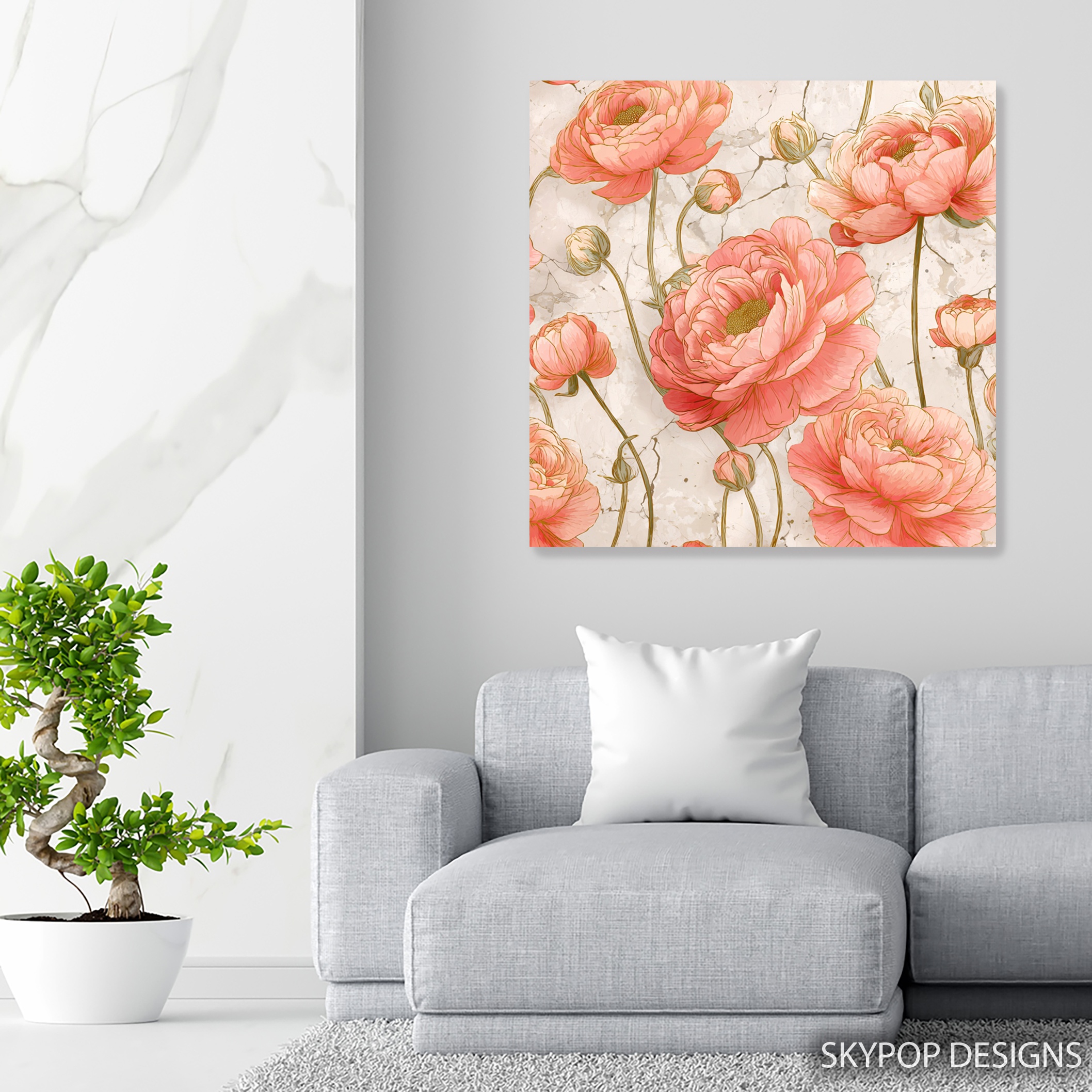 5.jpg Pink Peony Bloom Art