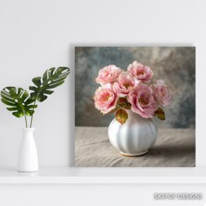 Pink Rose Bouquet Art