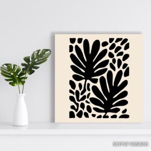 Modern Leaf Silhouette Art