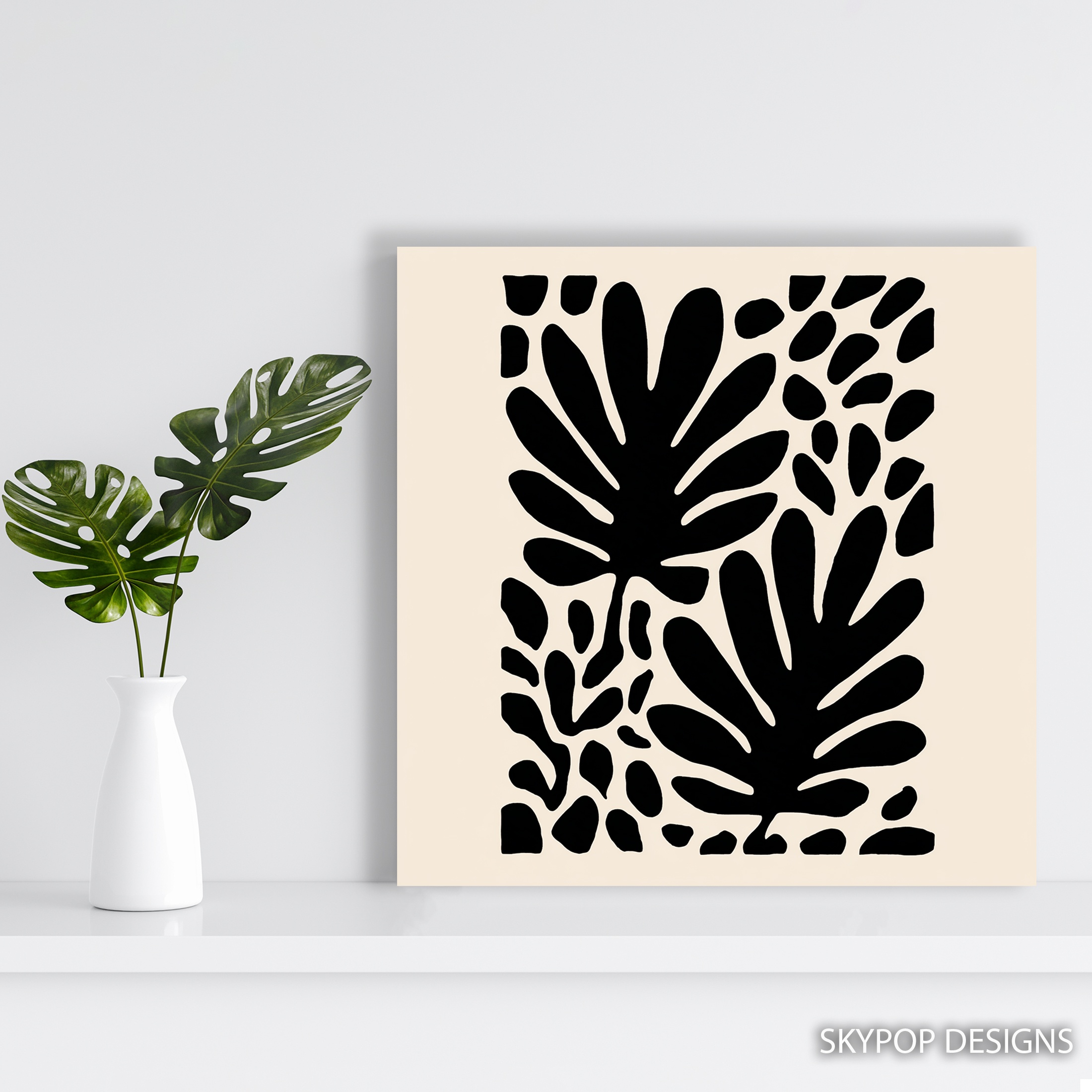 5.jpg Modern Leaf Silhouette Art