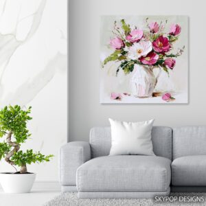 Pink Peony Bouquet Art