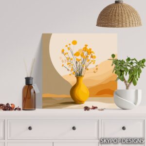 Golden Wildflower Art