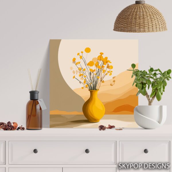 Golden Wildflower Art
