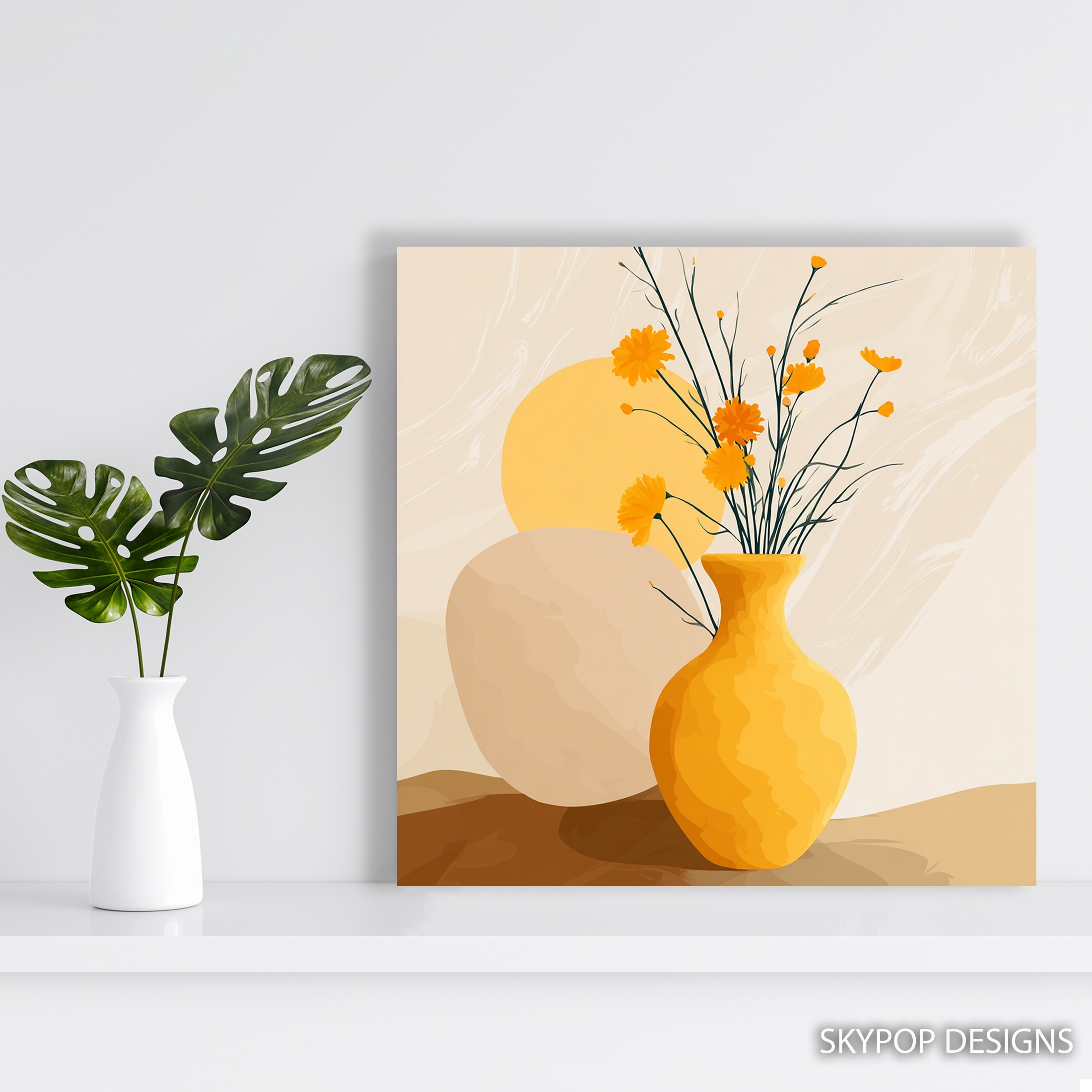 5.jpg Golden Blossoms Vase Art
