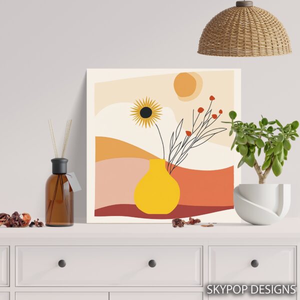 Sunflower Vase Art