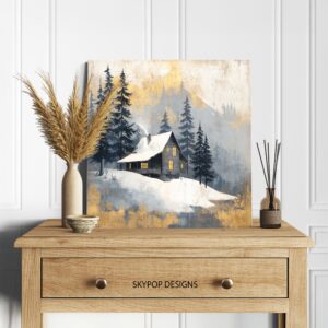 Winter Cabin Retreat Art