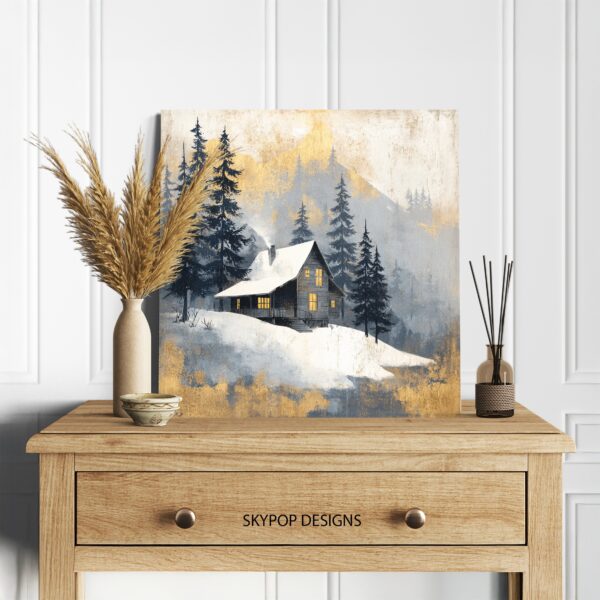 Winter Cabin Retreat Art
