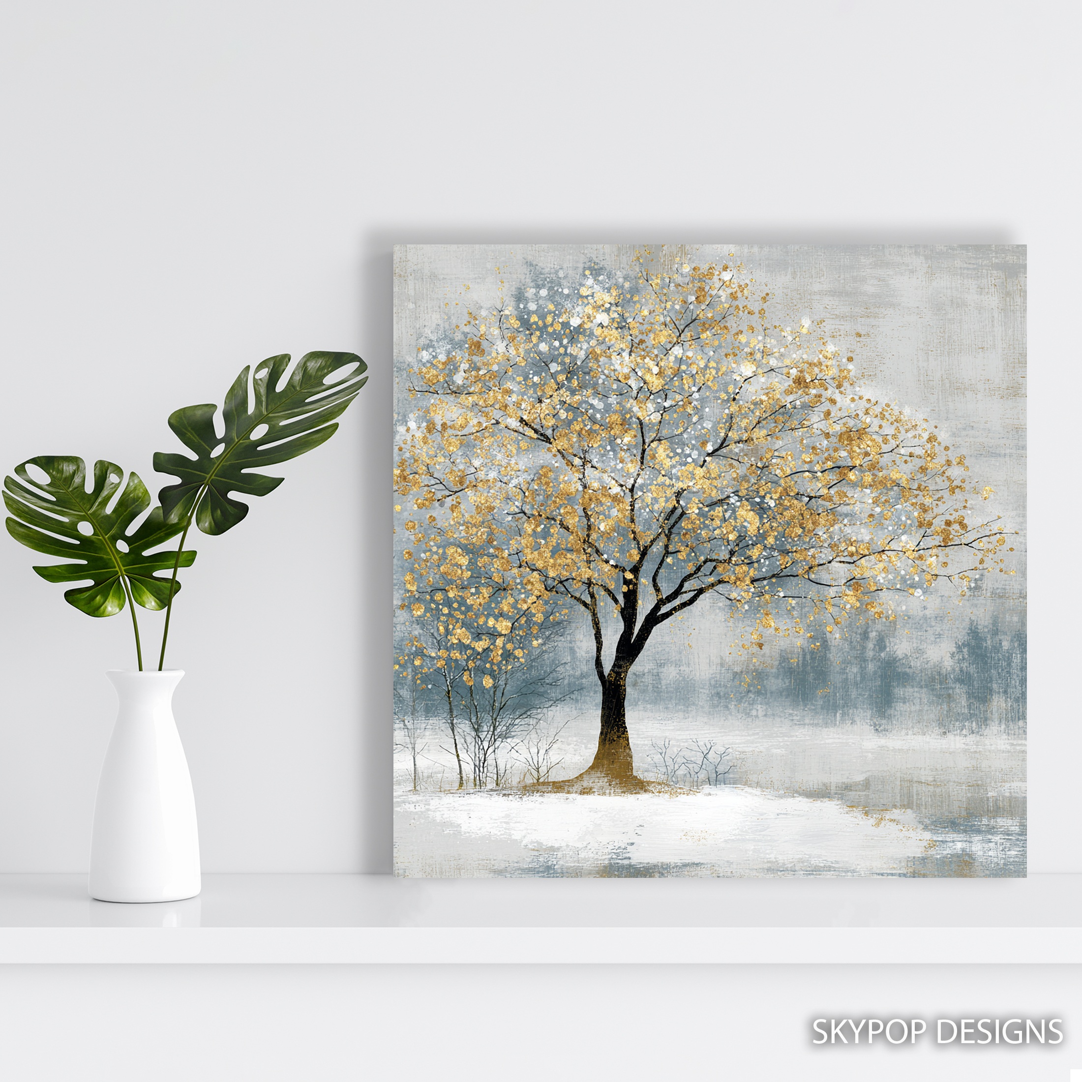 5.jpg Golden Winter Tree Art