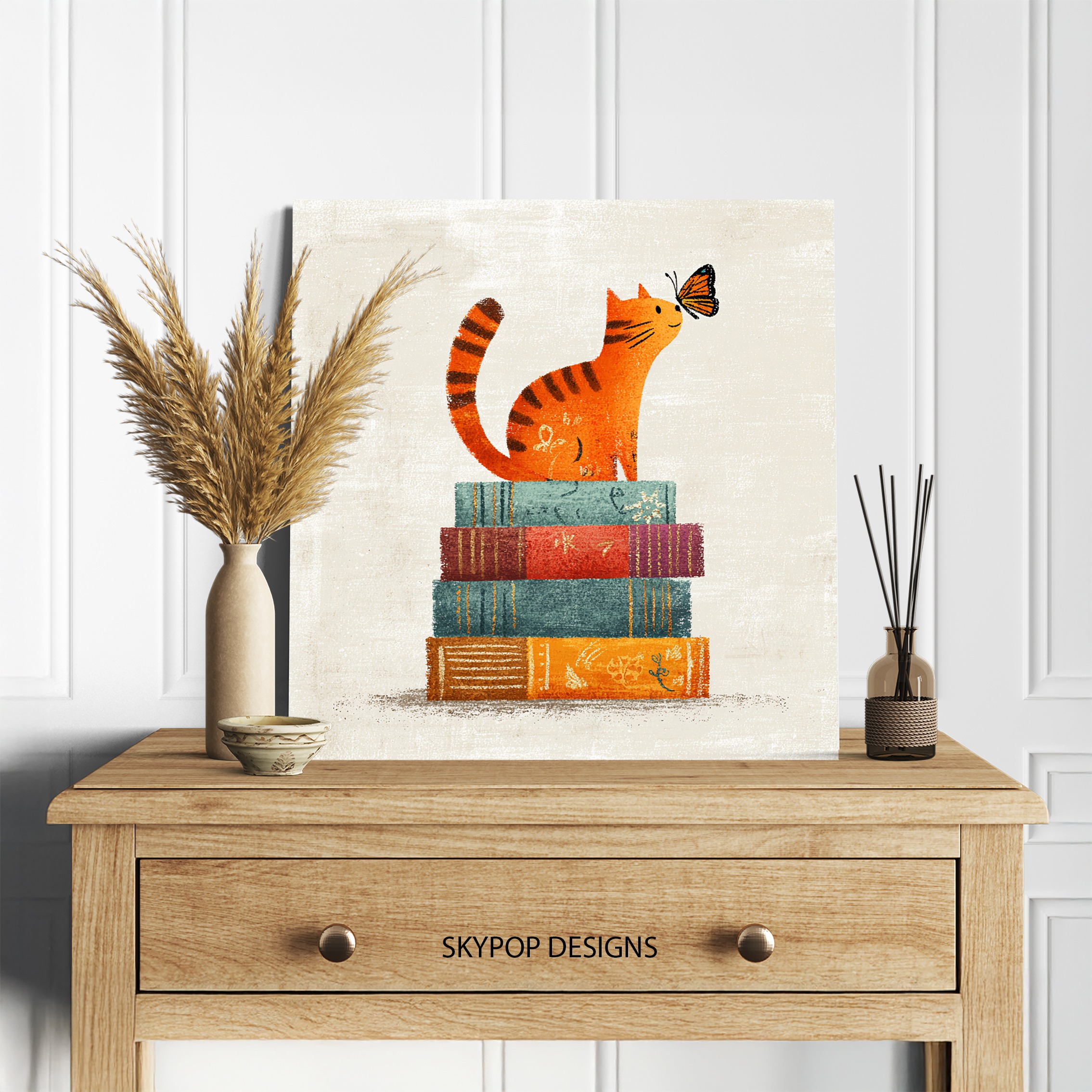 5.jpg Cat and Butterfly Book Art