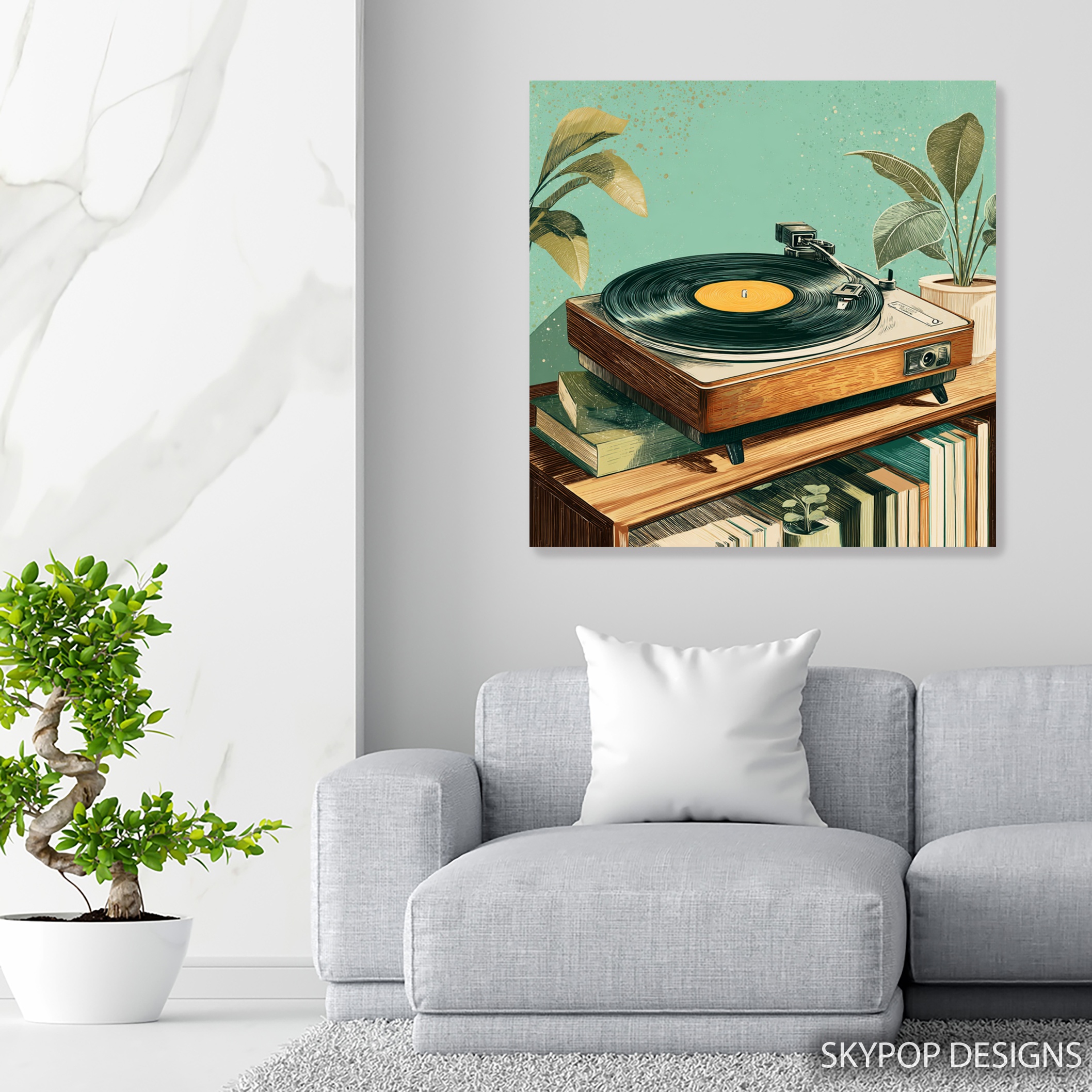 5.jpg Retro Vinyl Record Player Art
