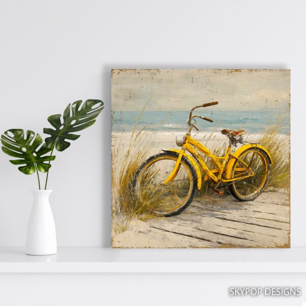 Yellow Beach Bicycle Art