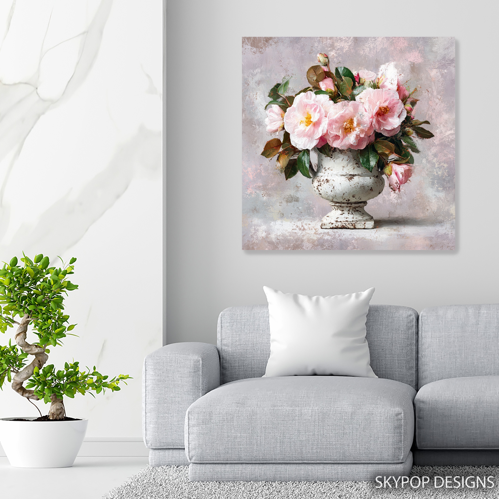 5.jpg Pink Camellia Bouquet Art