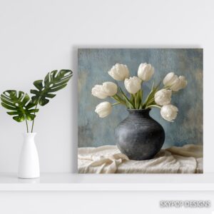 White Tulips Art