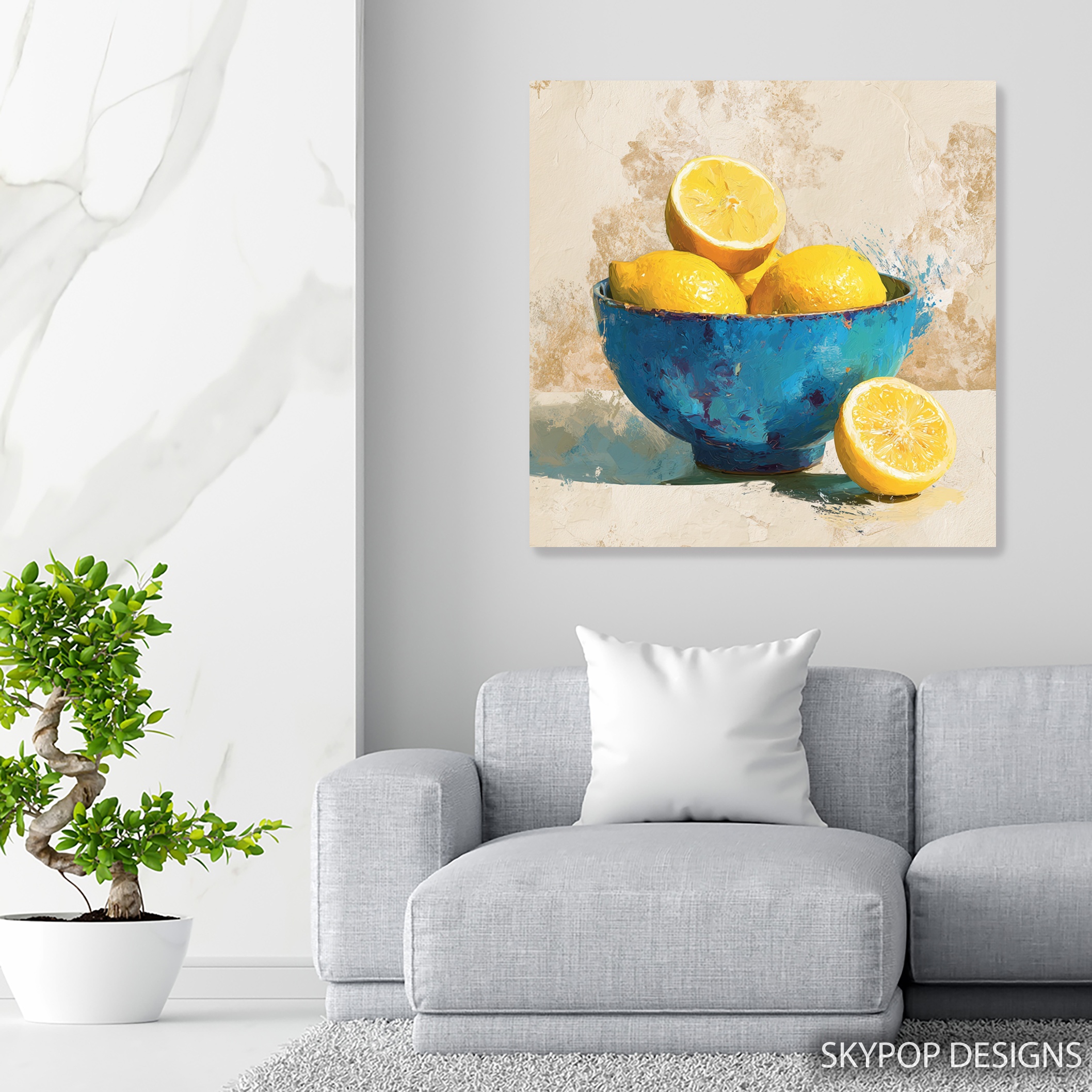 5.jpg Lemon Blue Bowl Art