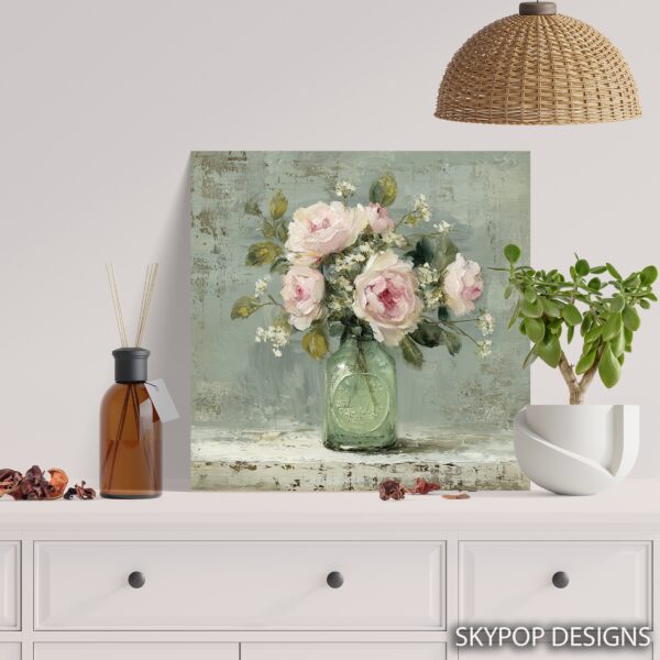 Vintage Rose Bouquet Art