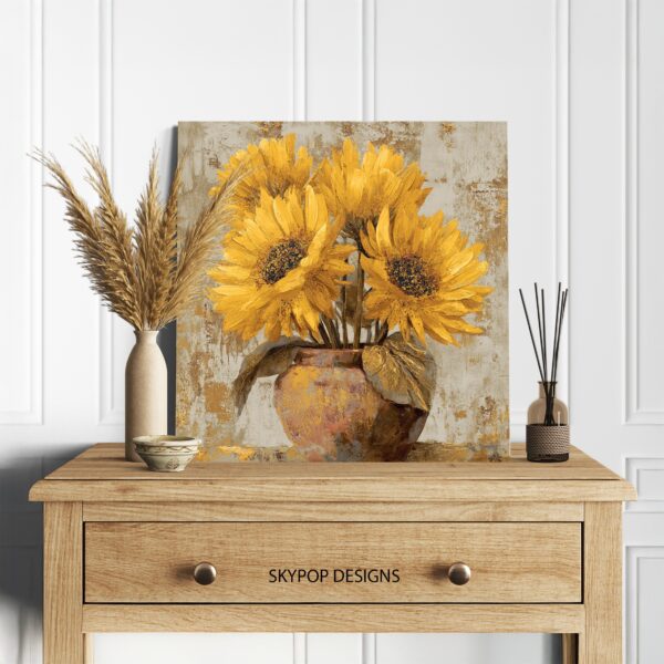 Sunflower Vase Art