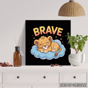 Brave Lion Cub Art