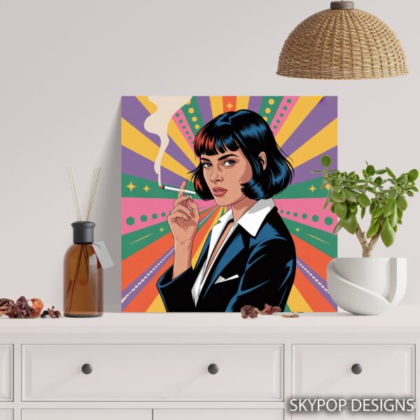 Retro Smoking Lady Art