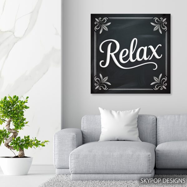 Chalkboard Relax Art