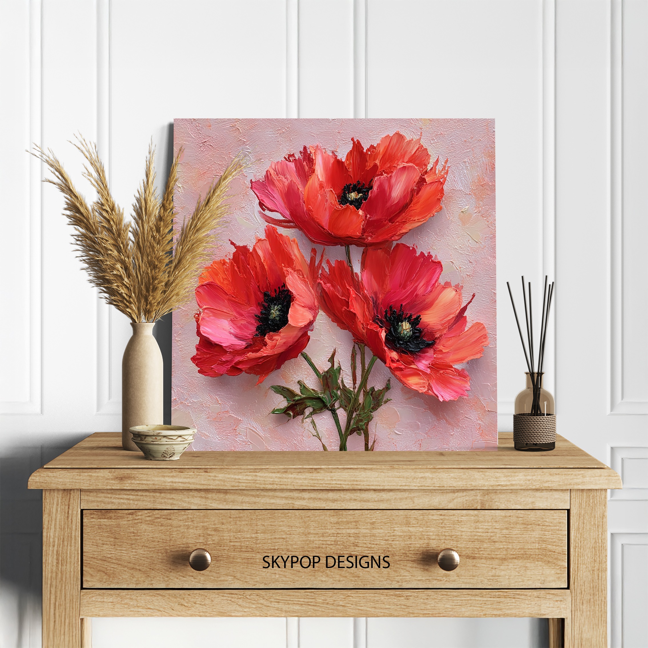 5.jpg Red Poppy Flower Art